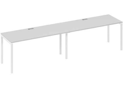 Рабочая станция 2х160 Мира Лофт, цвет серый + белый