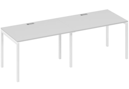 Рабочая станция 2х120 Мира Лофт, цвет серый + белый