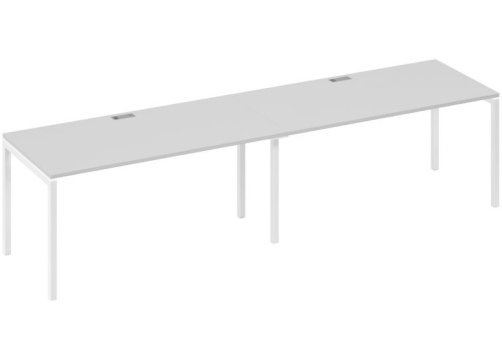 Рабочая станция 2х160 Мира Лофт, цвет серый + белый