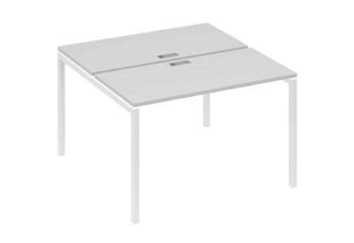 Рабочая станция 2х120 Мира Лофт, цвет серый + белый