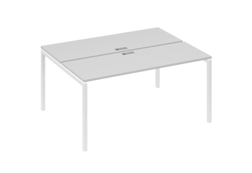 Рабочая станция 2х160 Мира Лофт, цвет серый + белый