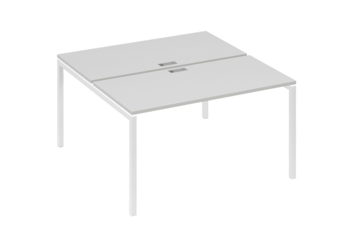 Рабочая станция 2х140 Мира Лофт, цвет серый + белый