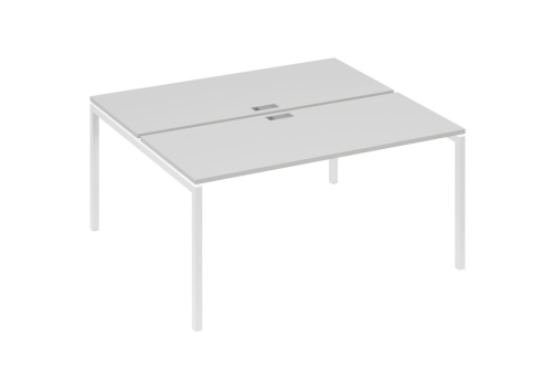 Рабочая станция 2х160 Мира Лофт, цвет серый + белый