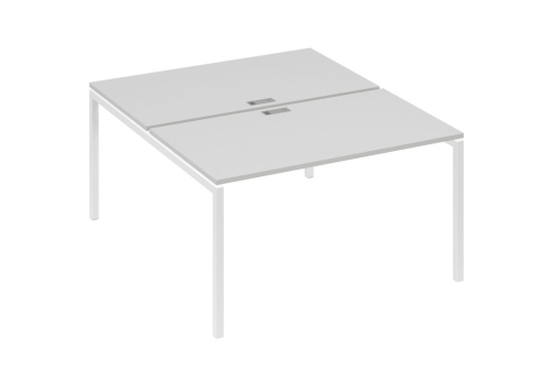 Рабочая станция 2х140 Мира Лофт, цвет серый + белый