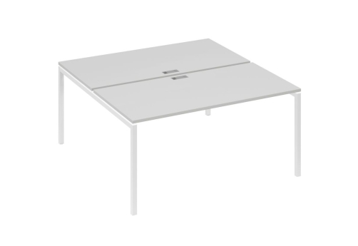 Рабочая станция 2х160 Мира Лофт, цвет серый + белый