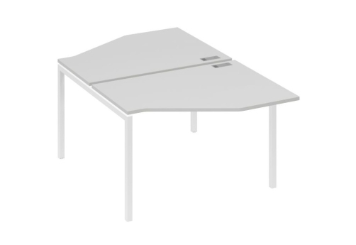 Рабочая станция эргономичная 2х120 Техно Мира Лофт, цвет серый + белый
