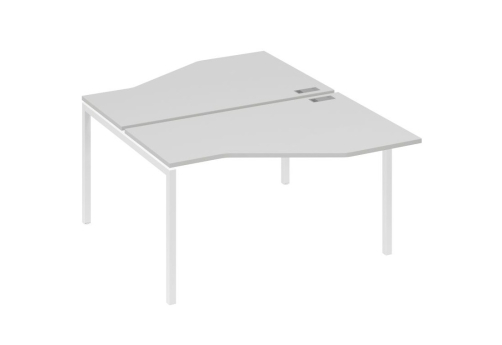 Рабочая станция эргономичная 2х140 Техно Мира Лофт, цвет серый + белый