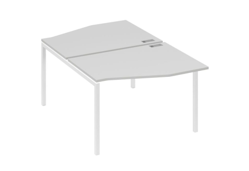 Рабочая станция эргономичная 2х120 Техно Мира Лофт, цвет серый + белый