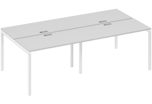 Рабочая станция 4х120 Мира Лофт, цвет серый + белый