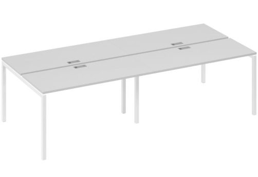 Рабочая станция 4х140 Мира Лофт, цвет серый + белый