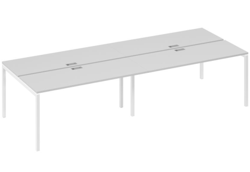 Рабочая станция 4х160 Мира Лофт, цвет серый + белый