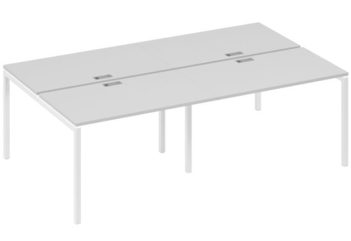Рабочая станция 4х120 Мира Лофт, цвет серый + белый