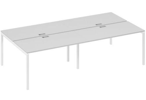 Рабочая станция 4х140 Мира Лофт, цвет серый + белый