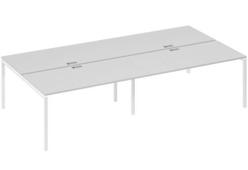 Рабочая станция 4х160 Мира Лофт, цвет серый + белый