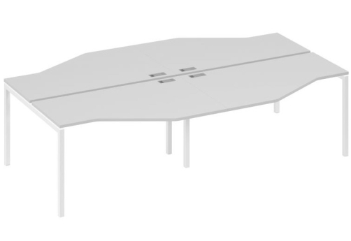 Рабочая станция эргономичная 4х140 Техно Мира Лофт, цвет серый + белый