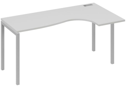 Стол эргономичный правый Классика Мира Лофт, цвет серый + серый
