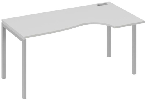Стол эргономичный правый Классика Мира Лофт, цвет серый + серый