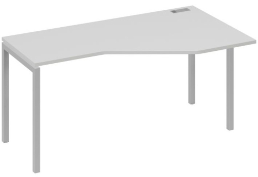 Стол эргономичный правый Техно Мира Лофт, цвет серый + серый
