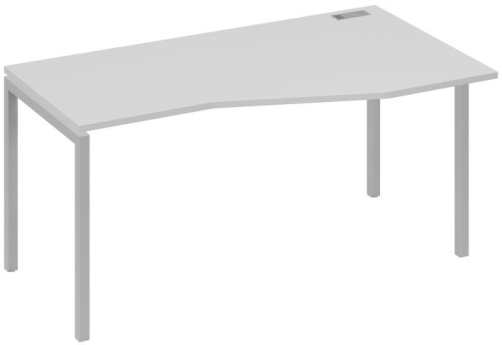 Стол эргономичный правый Техно Мира Лофт, цвет серый + серый