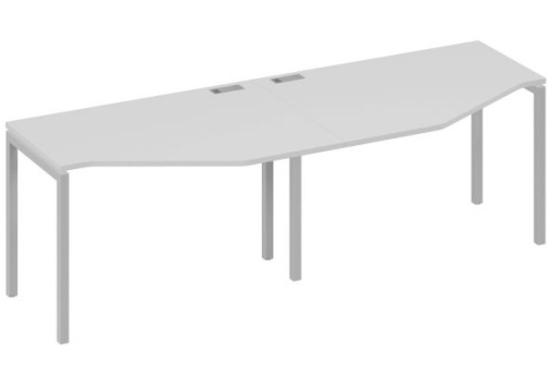 Рабочая станция эргономичная 2х120 Техно Мира Лофт, цвет серый + серый