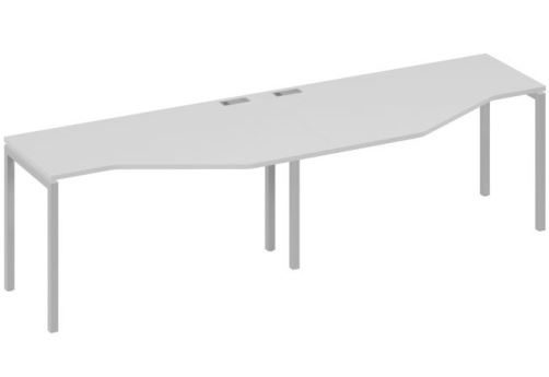 Рабочая станция эргономичная 2х140 Техно Мира Лофт, цвет серый + серый