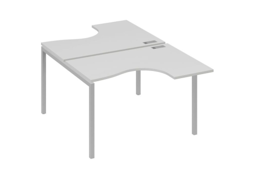 Рабочая станция эргономичная 2х120 Классика Мира Лофт, цвет серый + серый