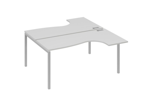 Рабочая станция эргономичная 2х160 Классика Мира Лофт, цвет серый + серый