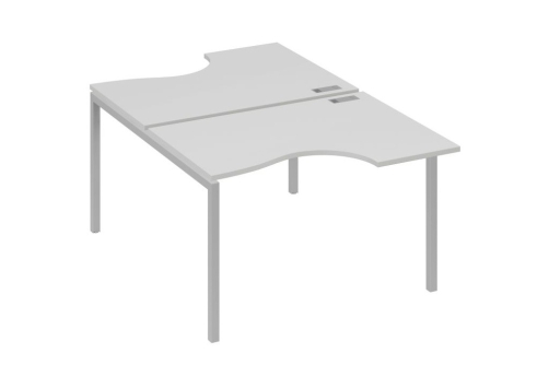Рабочая станция эргономичная 2х120 Классика Мира Лофт, цвет серый + серый
