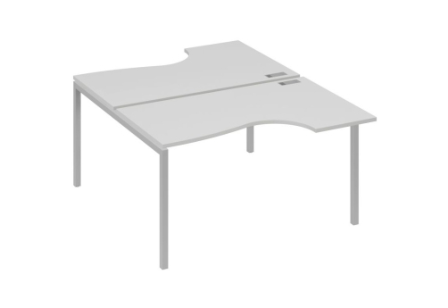 Рабочая станция эргономичная 2х140 Классика Мира Лофт, цвет серый + серый