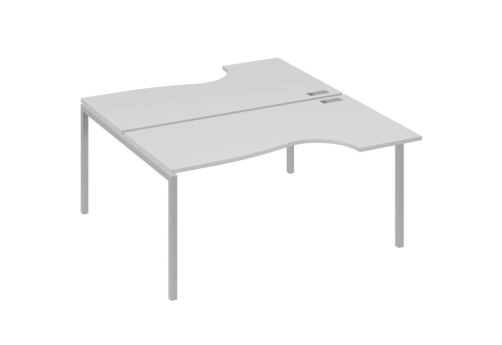 Рабочая станция эргономичная 2х160 Классика Мира Лофт, цвет серый + серый