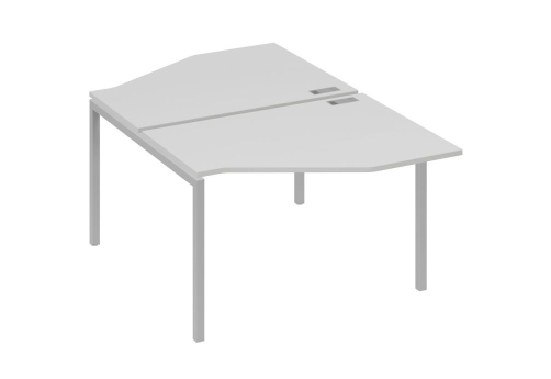 Рабочая станция эргономичная 2х120 Техно Мира Лофт, цвет серый + серый