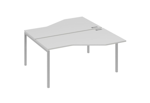 Рабочая станция эргономичная 2х160 Техно Мира Лофт, цвет серый + серый