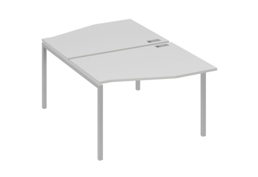 Рабочая станция эргономичная 2х120 Техно Мира Лофт, цвет серый + серый