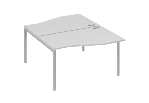 Рабочая станция эргономичная 2х140 Техно Мира Лофт, цвет серый + серый