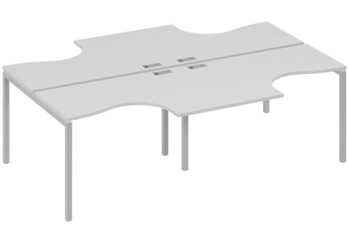 Рабочая станция эргономичная 4х120 Классика Мира Лофт, цвет серый + серый