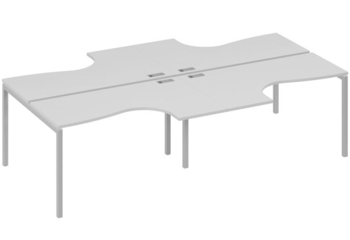 Рабочая станция эргономичная 4х140 Классика Мира Лофт, цвет серый + серый