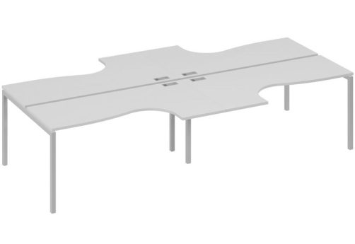 Рабочая станция эргономичная 4х160 Классика Мира Лофт, цвет серый + серый