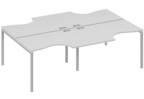 Рабочая станция эргономичная 4х120 Классика Мира Лофт, цвет серый + серый
