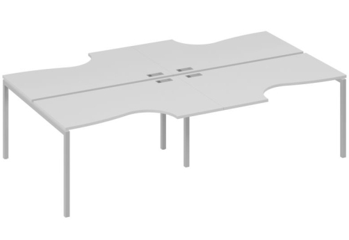 Рабочая станция эргономичная 4х140 Классика Мира Лофт, цвет серый + серый