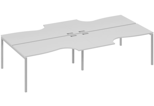 Рабочая станция эргономичная 4х160 Классика Мира Лофт, цвет серый + серый