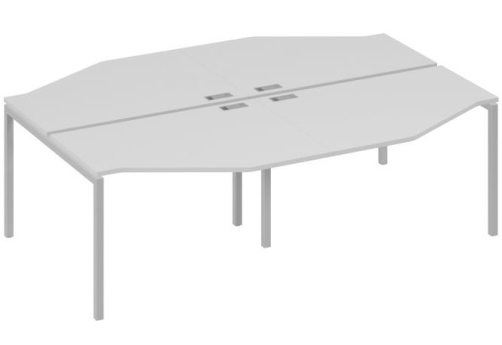 Рабочая станция эргономичная 4х120 Техно Мира Лофт, цвет серый + серый