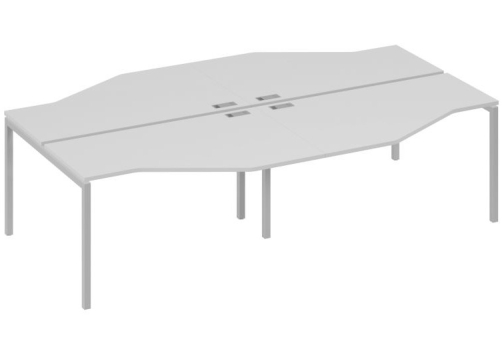 Рабочая станция эргономичная 4х140 Техно Мира Лофт, цвет серый + серый