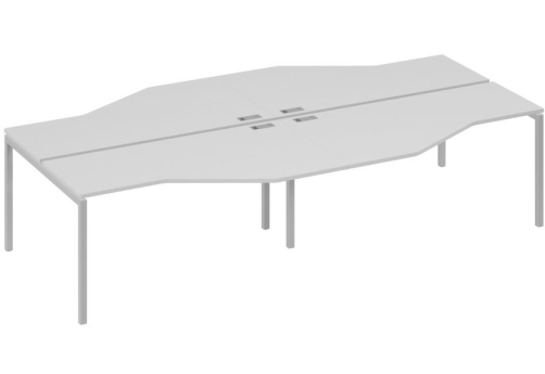 Рабочая станция эргономичная 4х160 Техно Мира Лофт, цвет серый + серый