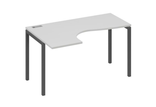 Стол эргономичный левый Классика Мира Лофт, цвет серый + антрацит