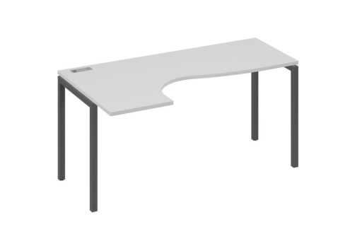 Стол эргономичный левый Классика Мира Лофт, цвет серый + антрацит