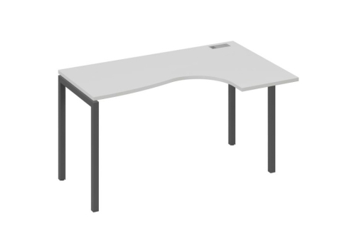 Стол эргономичный правый Классика Мира Лофт, цвет серый + антрацит