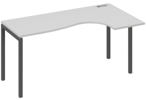 Стол эргономичный правый Классика Мира Лофт, цвет серый + антрацит