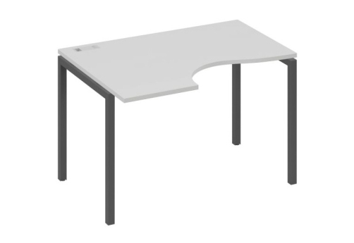 Стол эргономичный левый Классика Мира Лофт, цвет серый + антрацит