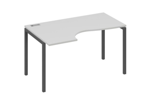 Стол эргономичный левый Классика Мира Лофт, цвет серый + антрацит