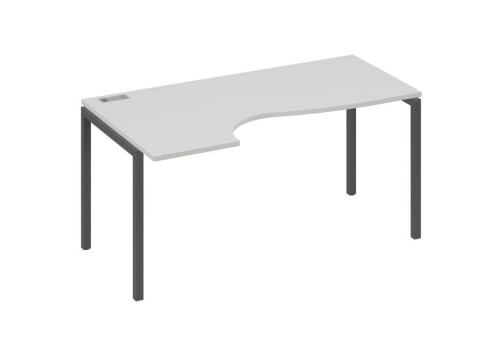 Стол эргономичный левый Классика Мира Лофт, цвет серый + антрацит
